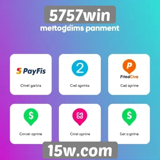Métodos de pagamento disponíveis no 5757win